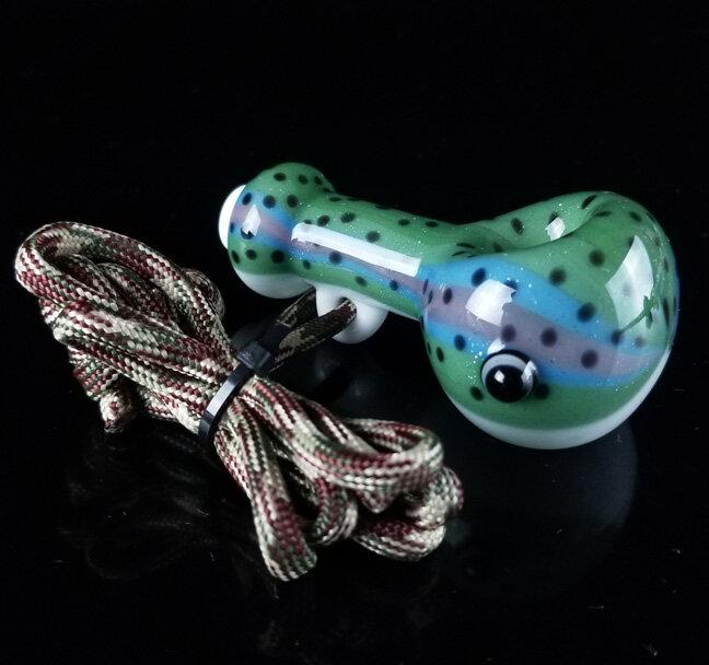 603 Glass Traveler Fish Whistle Spoon Hand Pipe.