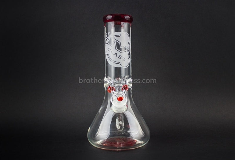 HVY Glass 9mm Color Wrap Beaker Bong - Red HVY Glass