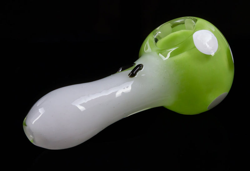 No Label Glass Mario One Up Frit Mushroom Hand Pipe No Label Glass