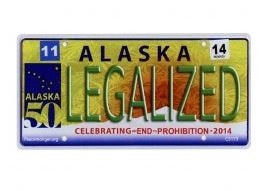 Alaska Legalized License Plate Sticker.