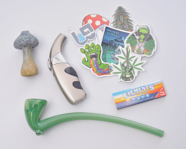 All American Glass Pipe Subscription Service - Two Hand Pipes Brothers with Glass