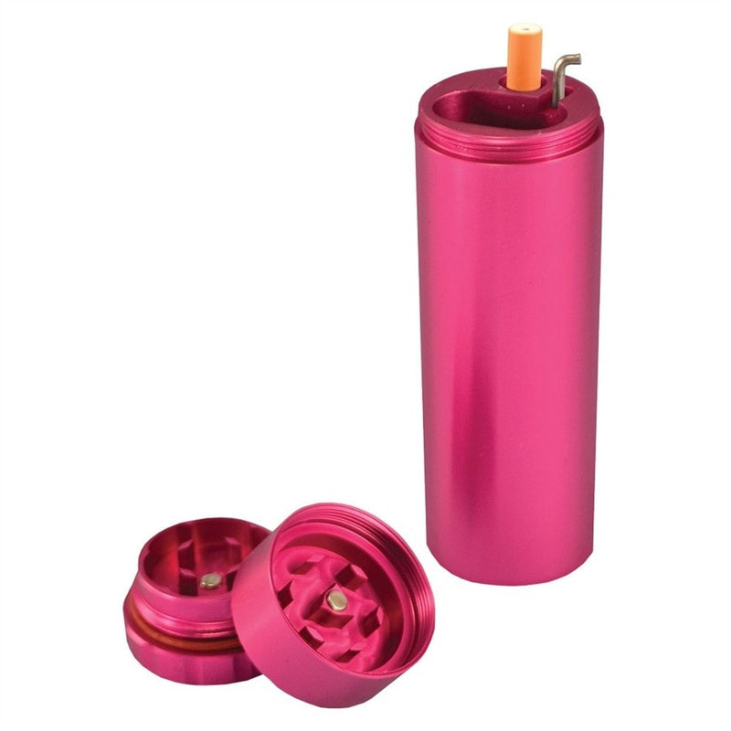 All in One Metal Dugout with Grinder - Pink.