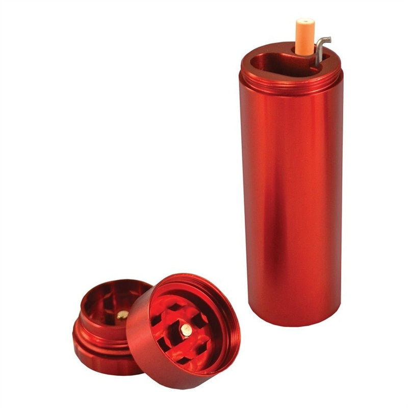 All in One Metal Dugout with Grinder - Red.