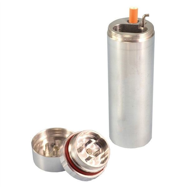 All in One Metal Dugout with Grinder - Silver.