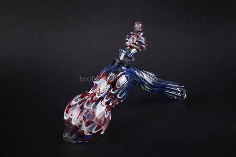 Aurora Glass Relaxed Worked Hammer Bubbler Water Pipe.