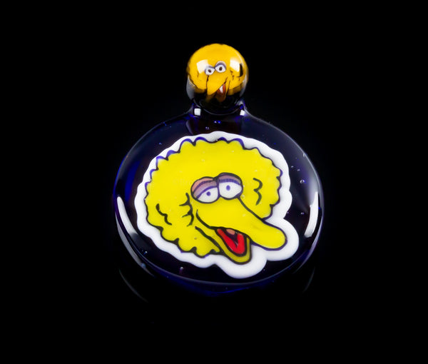 AVI Glass Character Themed Big Bird Pendant with Millie.