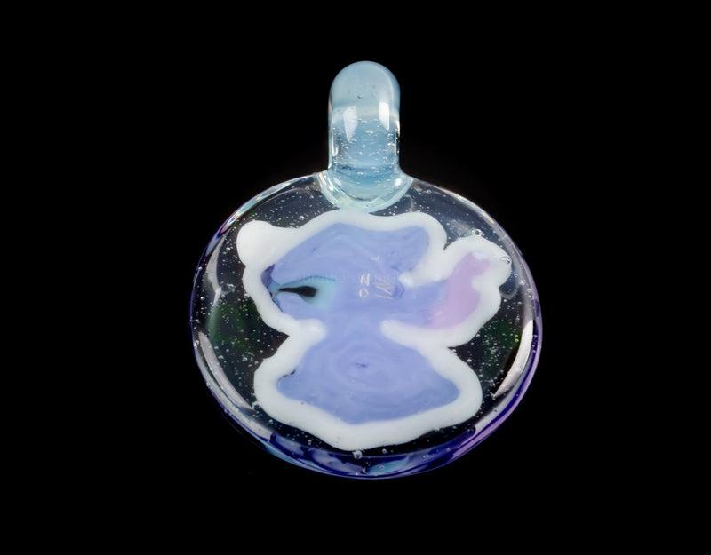 AVI Glass UV Reactive Stitch In Love Pendant with Opal.