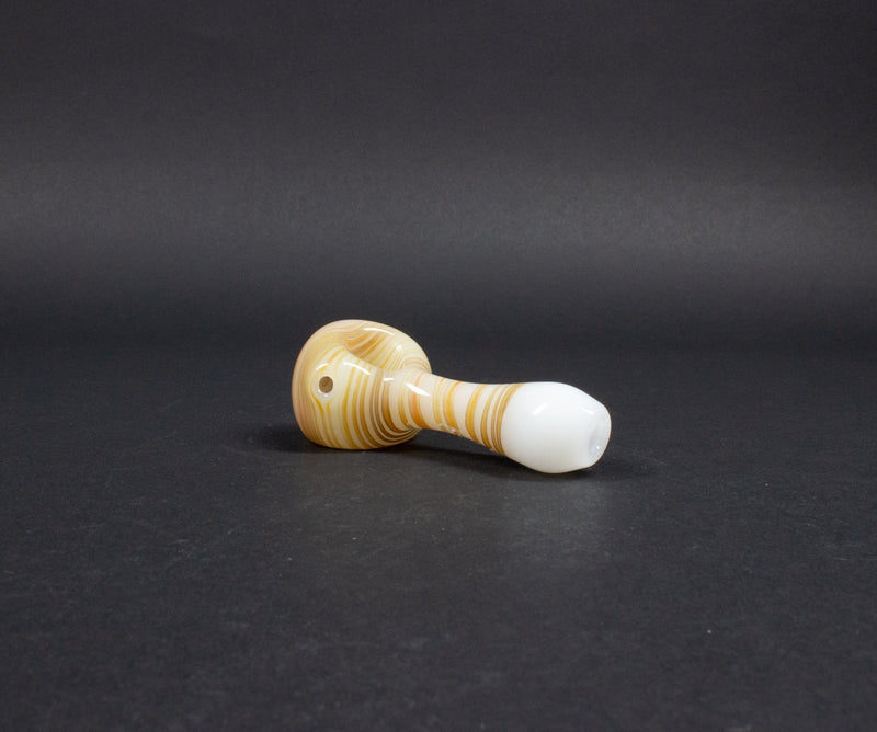 BH Glass Color Coiled Spoon Hand Pipe.