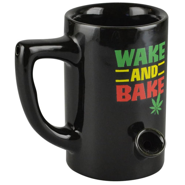 Black Wake and Bake Coffee Mug Hand Pipe.