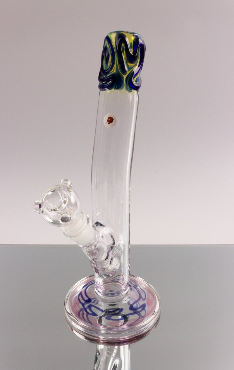 Blowfish Glassworks 24K Gold and Silver Fumed Bent Neck Straight Bong.