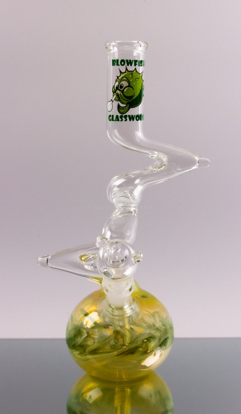 Blowfish Glassworks 24K Gold and Silver Fumed Color Bubble Bottom Zong Bong.