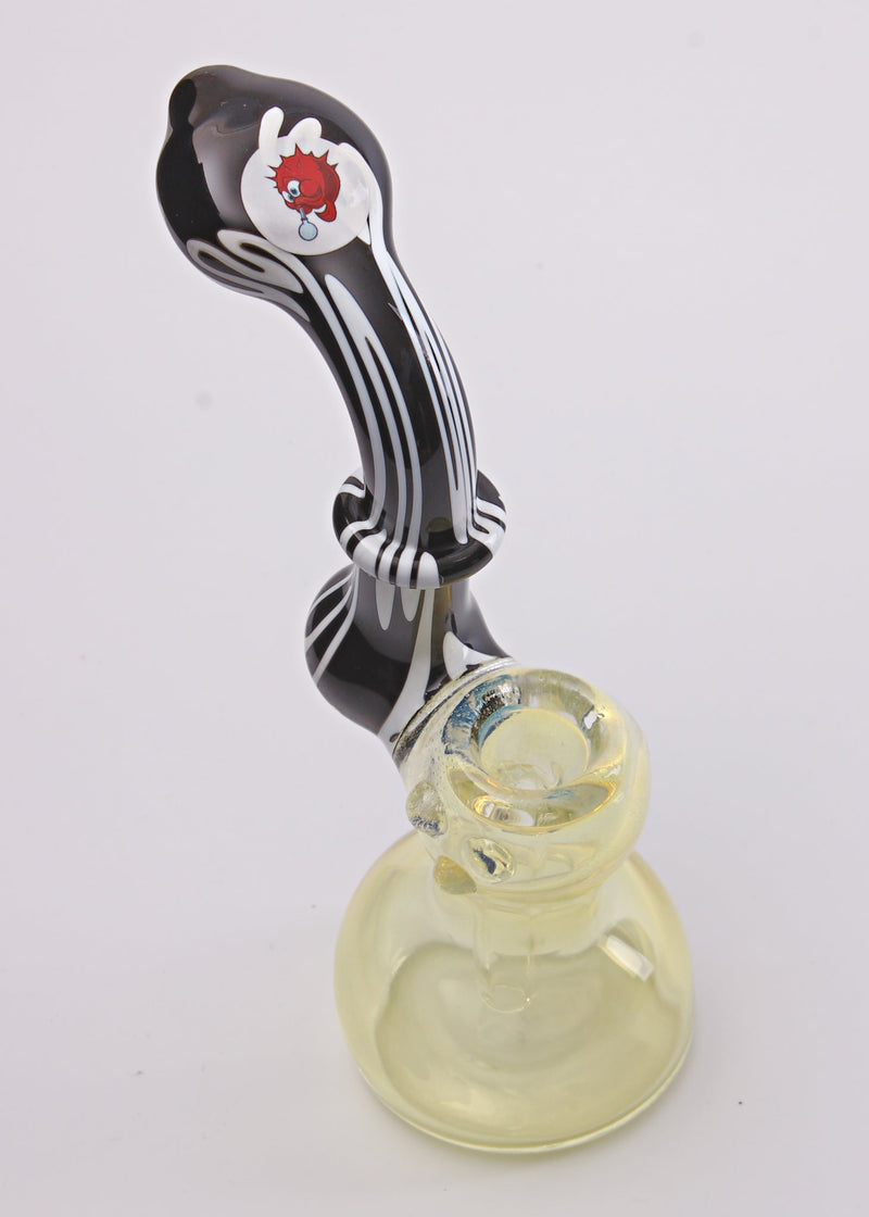 Blowfish Glassworks Squiggle Color Sherlock Bubbler Blowfish Glass