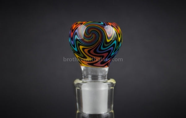 Bobby R Glass Wig Wag Water Pipe Slide - 18mm Rainbow.