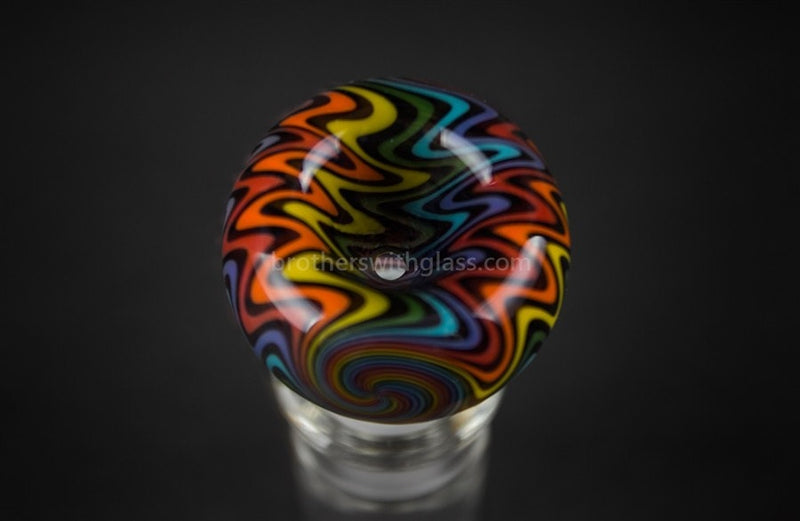 Bobby R Glass Wig Wag Water Pipe Slide - 18mm Rainbow.