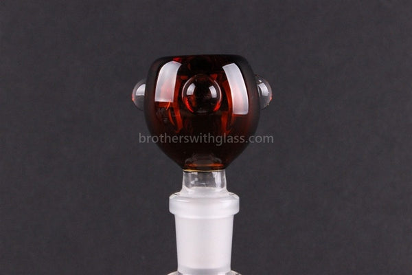 Bowl With Marbles Glass Slide 14 mm Amber.
