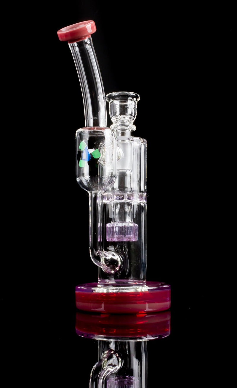 C2 Custom Creations 38mm Mini Showerhead to Ratchet Recycler with Heady Colors.