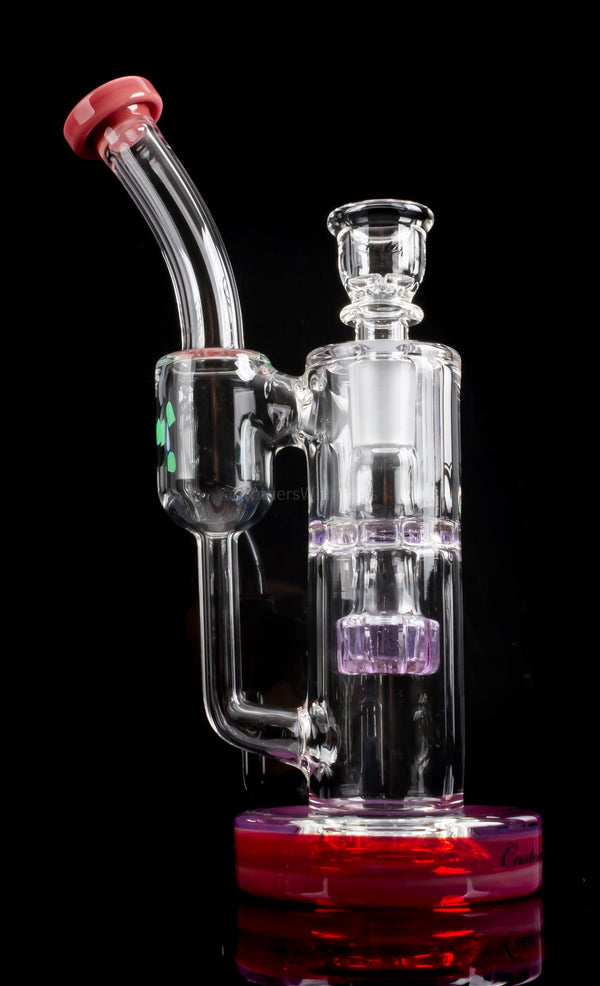 C2 Custom Creations 38mm Mini Showerhead to Ratchet Recycler with Heady Colors.
