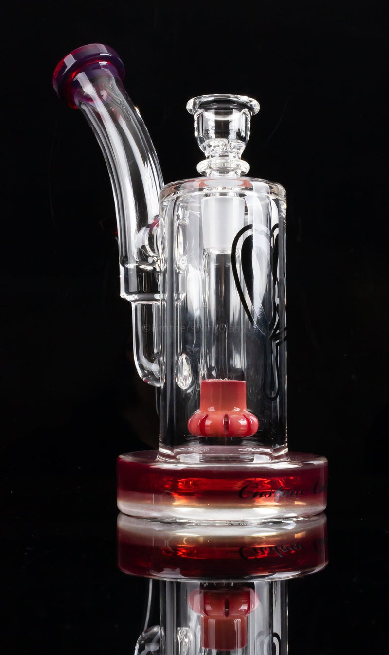 C2 Custom Creations 50mm Showerhead Bent Neck Bubbler With Heady Color Accents.