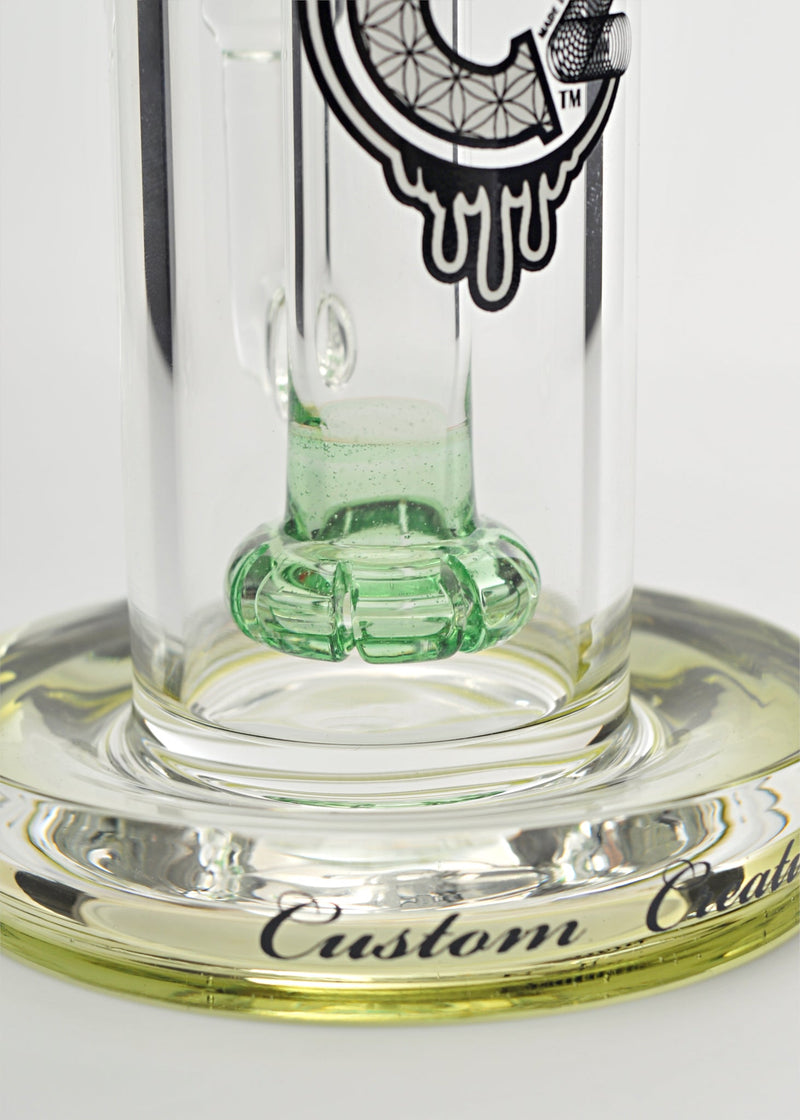 C2 Custom Creations 50mm Showerhead Bent Neck Bubbler With Heady Color Accents C2 Custom Creations