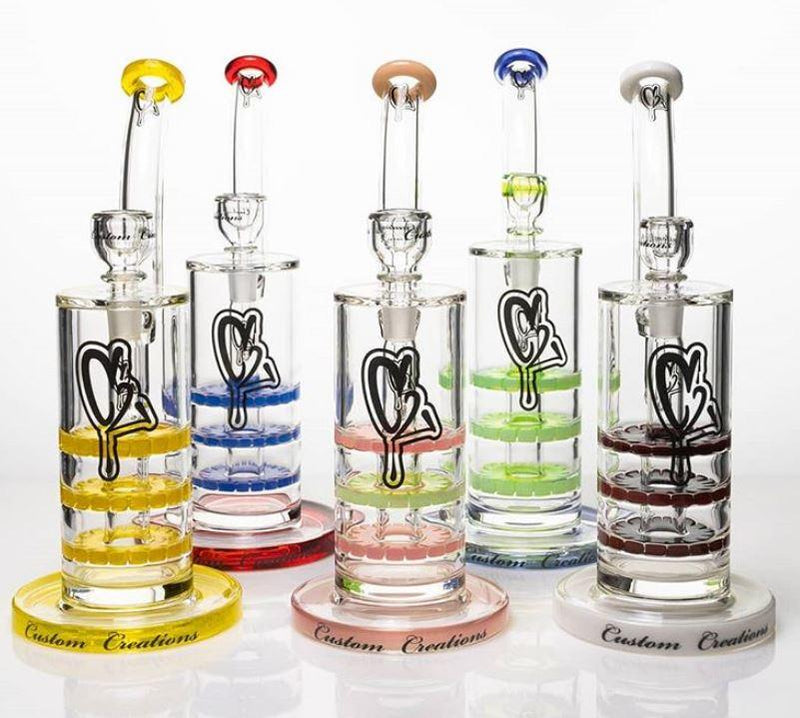 C2 Custom Creations Pre Order Bong With Heady Color Accents.