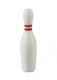 Ceramic Bowling Pin Chillum Hand Pipe.