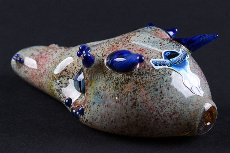 Chameleon Glass Abraxas The Dragon Steamroller Hand Pipe - Fumed Natural.