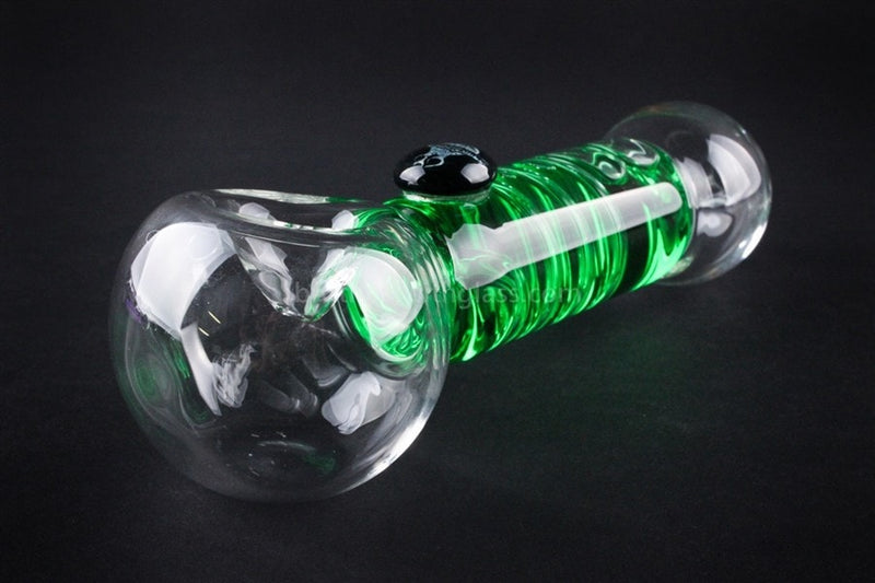 Chameleon Glass Absolute Zero Coil Condenser Hand Pipe - Green.