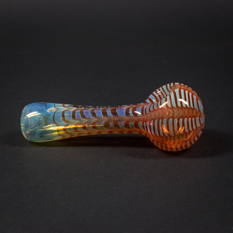 Chameleon Glass Ash Catcher With Rake Hand Pipe - Red.