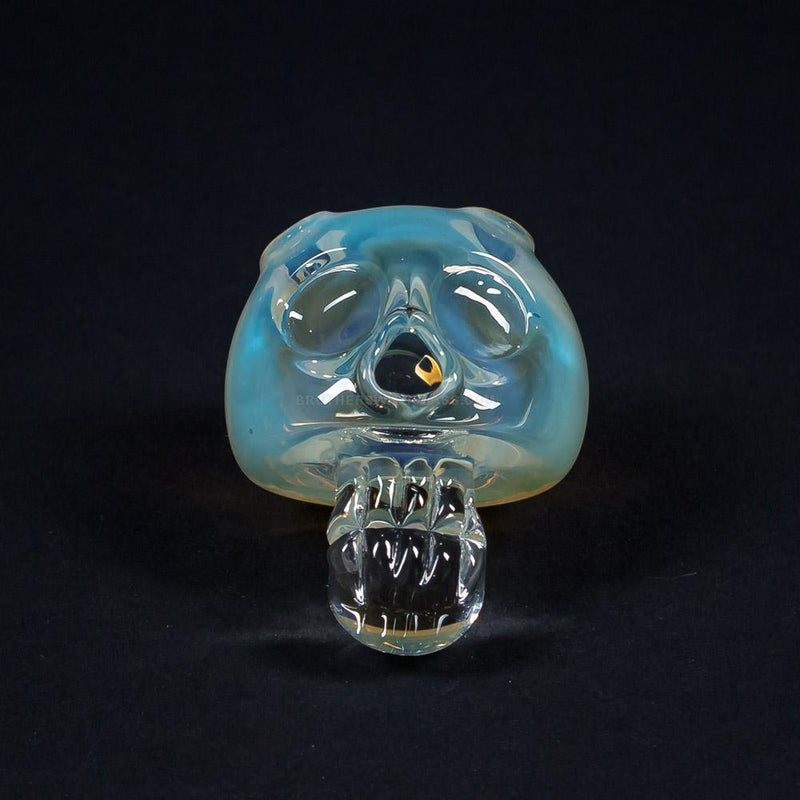 Chameleon Glass Bone Head Skull Pendant.