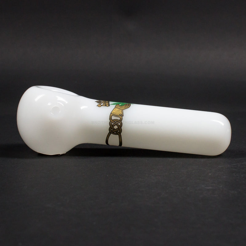 Chameleon Glass Claddagh Hand Pipe.