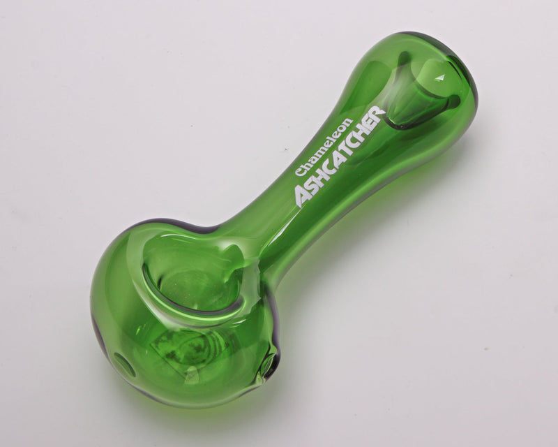 Chameleon Glass Color Ash Catcher Spoon Hand Pipe - Various Colors Chameleon Glass