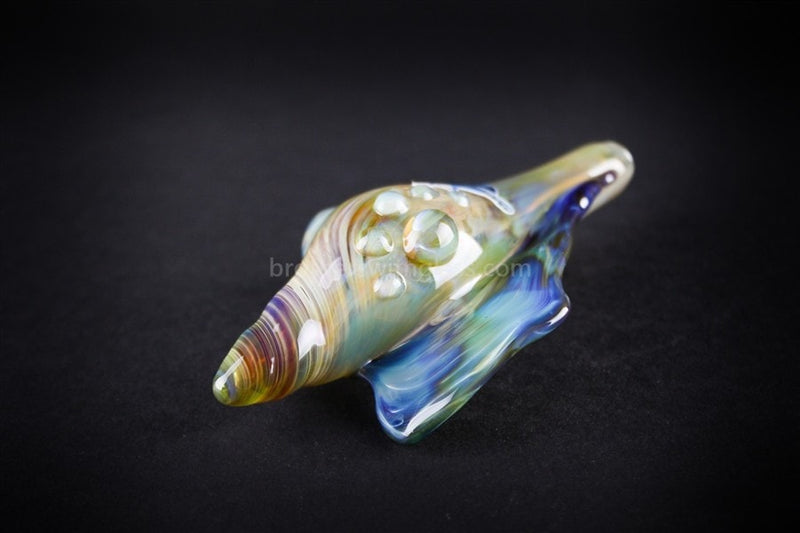 Chameleon Glass Conch Mollusk Shell Hand Pipe.