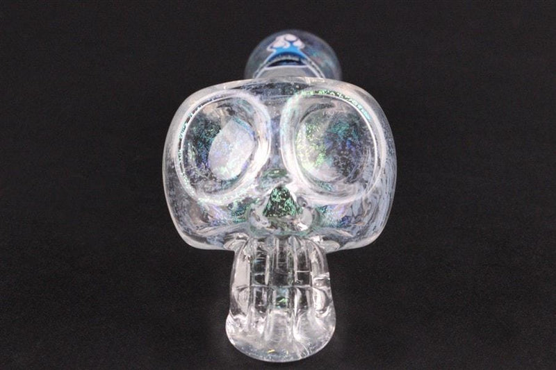 Chameleon Glass Crystal Skull Dichro Hand Pipe.
