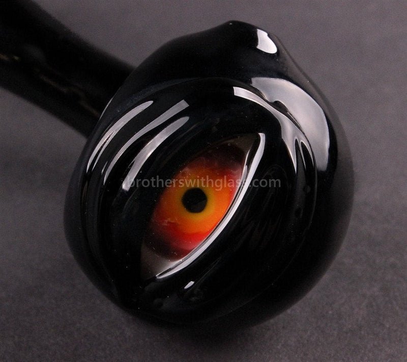 Chameleon Glass Cyclops Eye Sherlock Hand Pipe - Onyx.