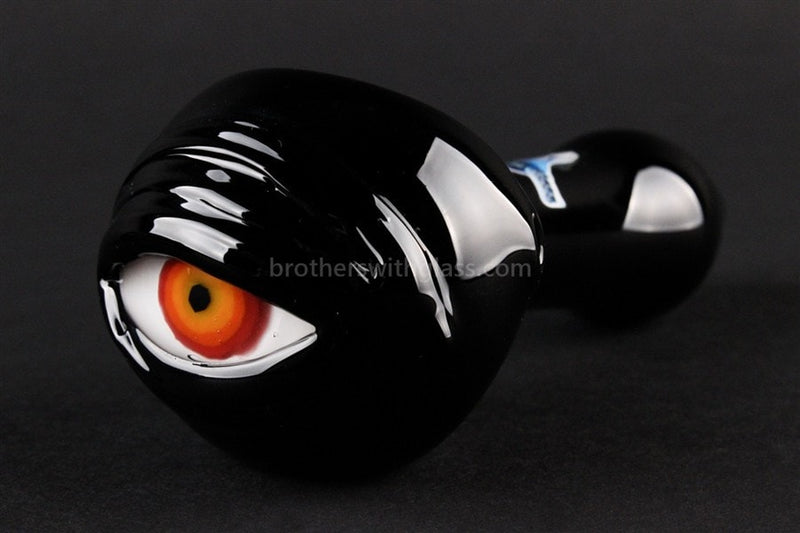 Chameleon Glass Cyclops Eyeball Hand Pipe - Onyx.