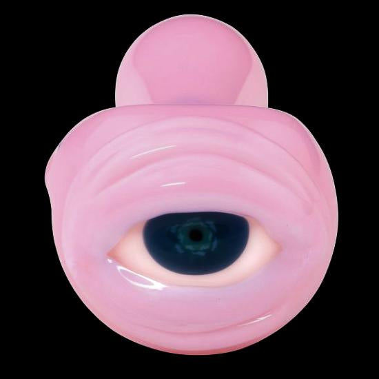 Chameleon Glass Cyclops Eyeball Hand Pipe - Pink.