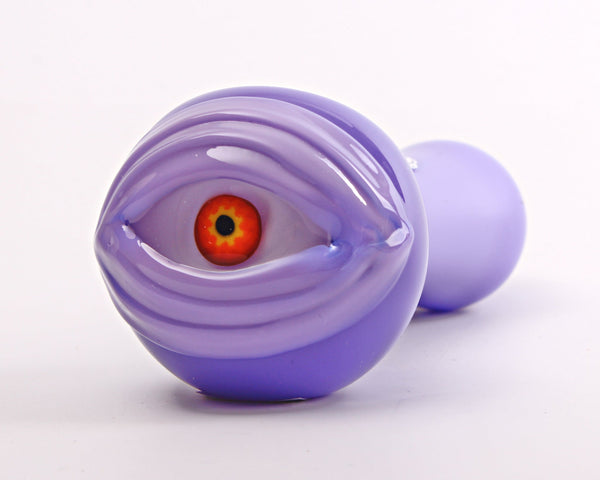 Chameleon Glass Cyclops Eyeball Hand Pipe - Purple Chameleon Glass