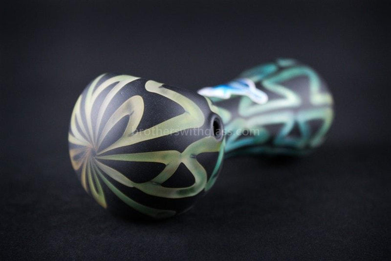 Chameleon Glass Desiderata Sand Blasted Hand Pipe - Onyx.