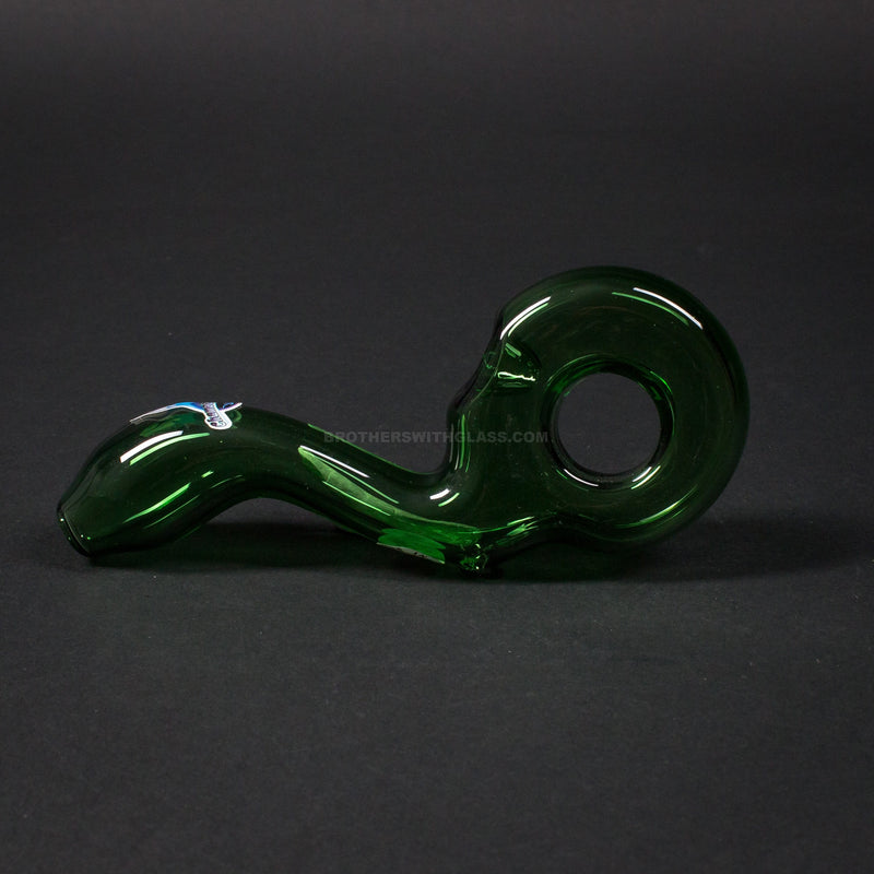 Chameleon Glass Finger Binger Hand Pipe - Green.