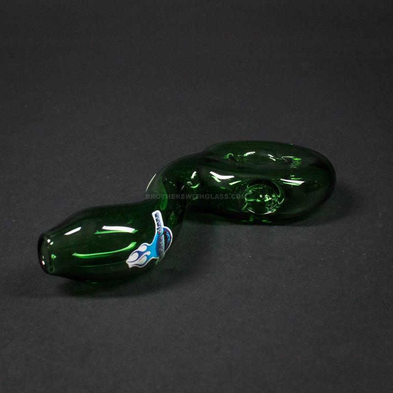 Chameleon Glass Finger Binger Hand Pipe - Green.