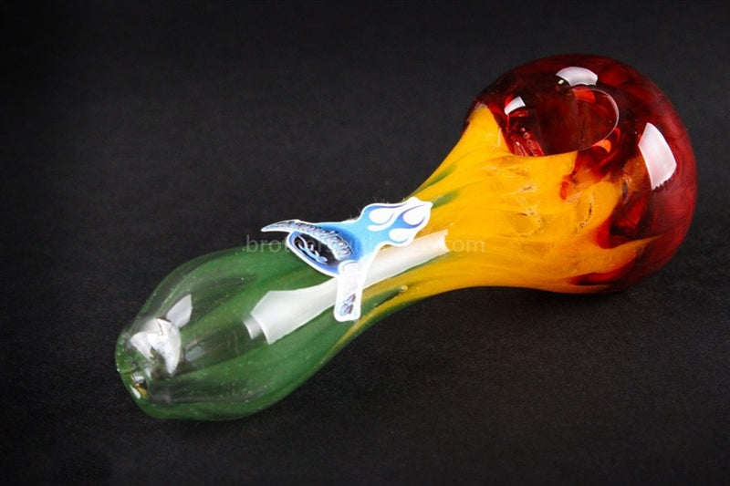 Chameleon Glass Flamethrower Hand Pipe - Rasta.