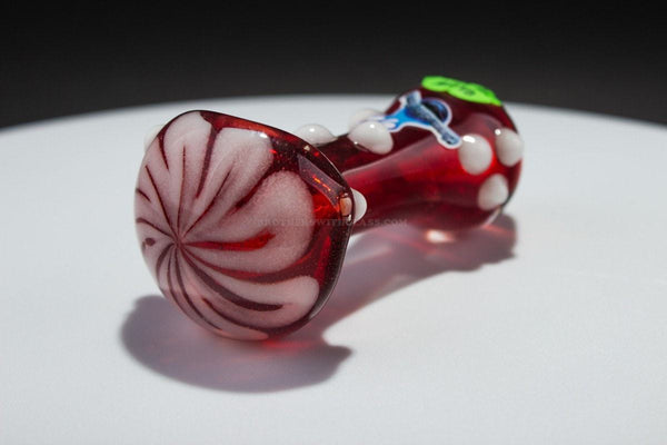 Chameleon Glass Flower With Glow Dots Hand Pipe.