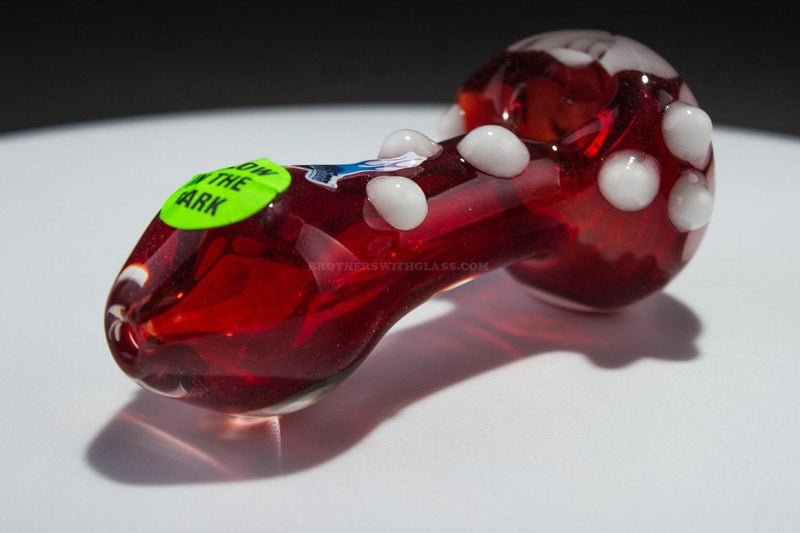 Chameleon Glass Flower With Glow Dots Hand Pipe.