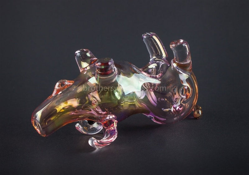 Chameleon Glass Fumed Deliverance Pig Hand Pipe.