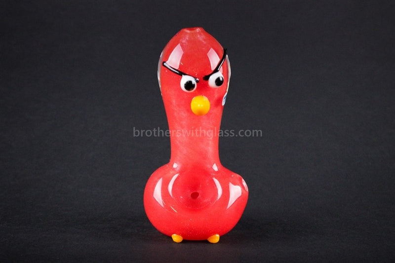 Chameleon Glass Furious Fowl Red Frit Hand Pipe.