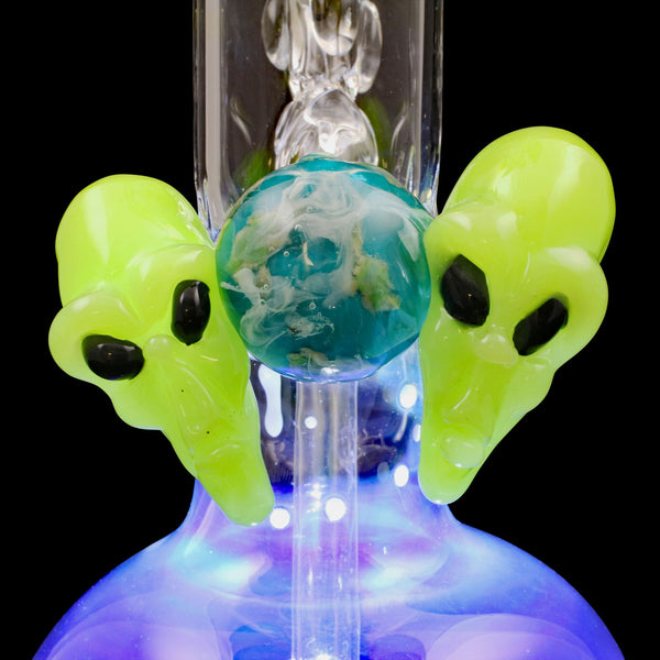 Chameleon Glass Galileo Series Fumed Bong - Alien Chameleon Glass