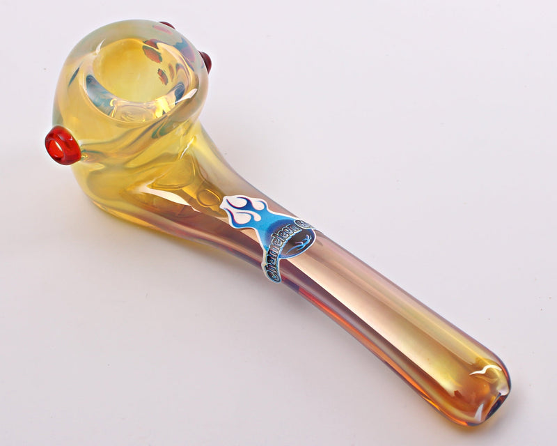 Chameleon Glass Gold and Silver Fumed Aragorn's Briar Sherlock Hand Pipe Chameleon Glass