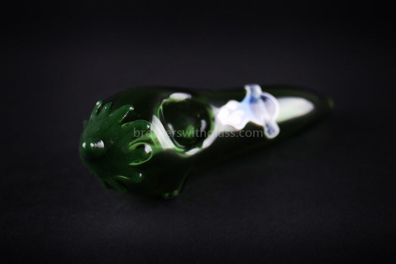 Chameleon Glass Green Poblano Chili Pepper Hand Pipe.