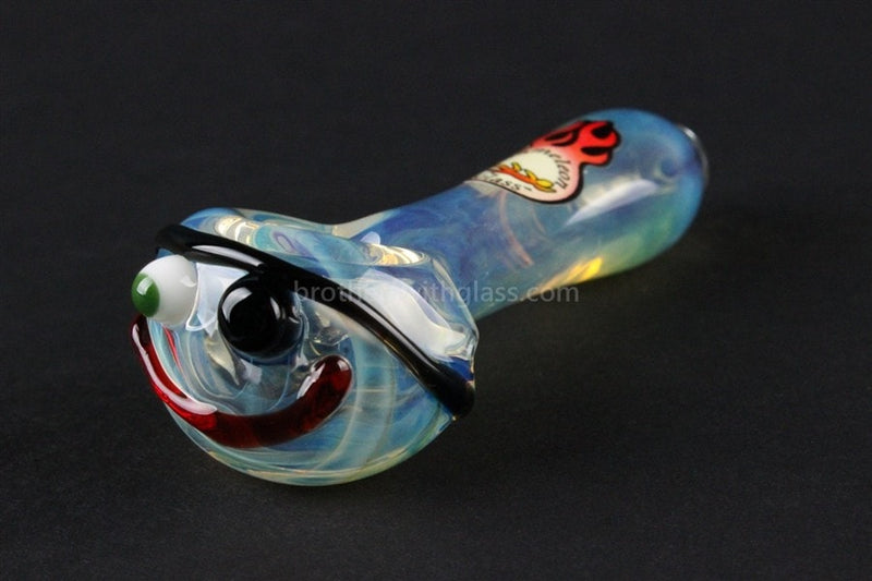 Chameleon Glass Happy Pirate Fumed Hand Pipe.