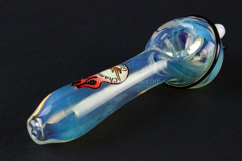 Chameleon Glass Happy Pirate Fumed Hand Pipe.